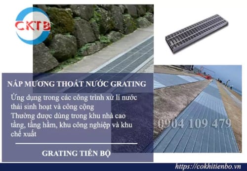 Tấm Grating l&agrave;m nắp mương